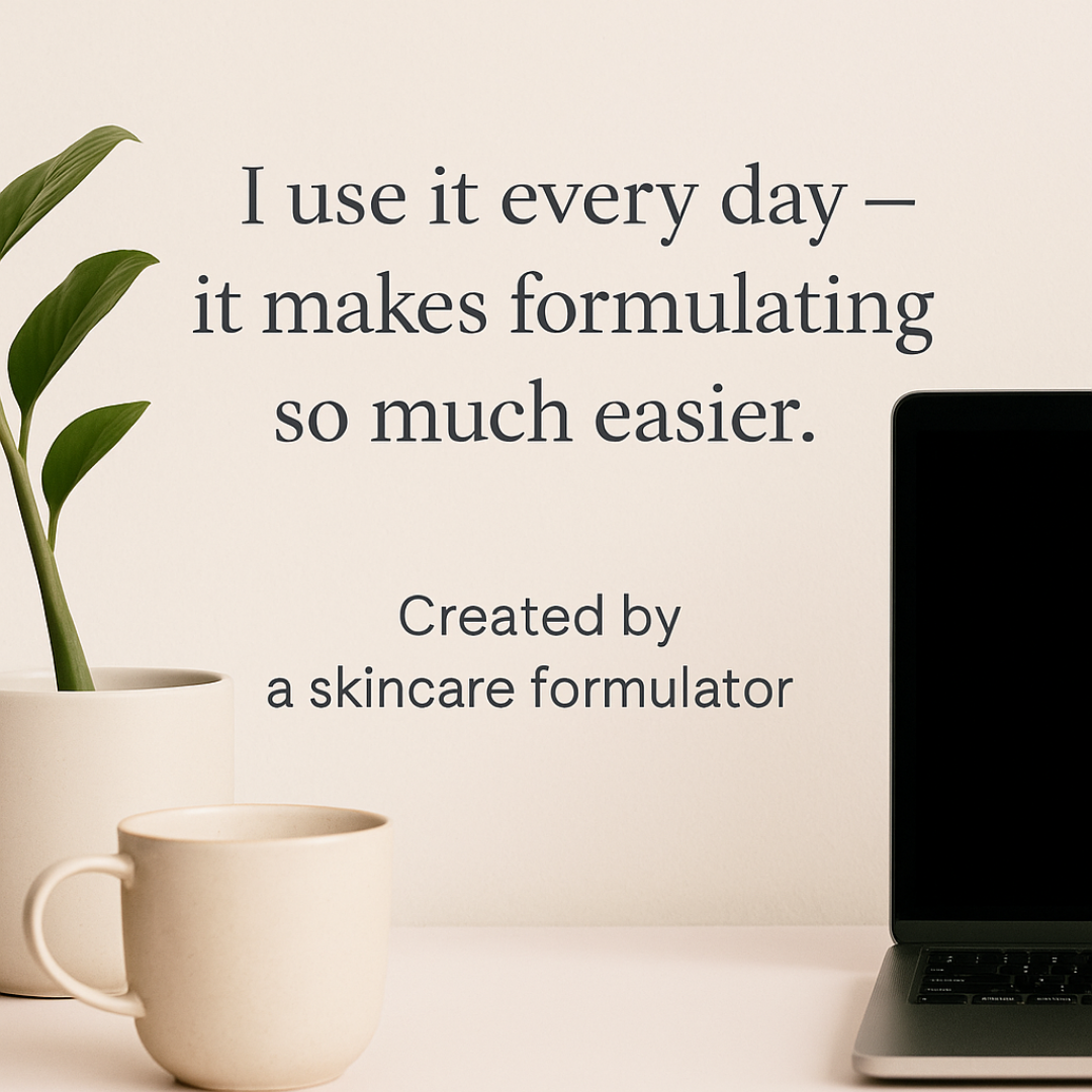 Skincare Formulation Excel Template – Cosmetic Recipe & Ingredient Inventory Planner