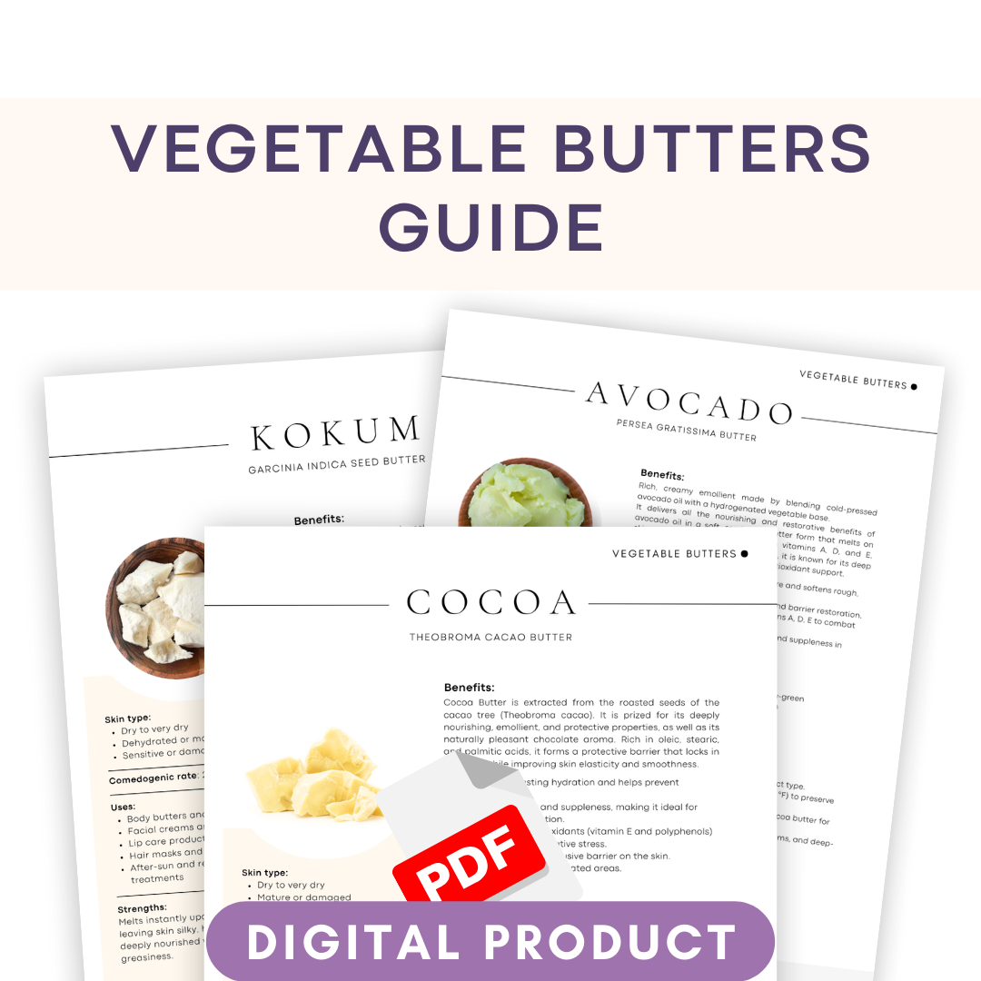43 Cosmetic Butters Profiles – Complete Ingredient Guide for Natural Skincare Formulators