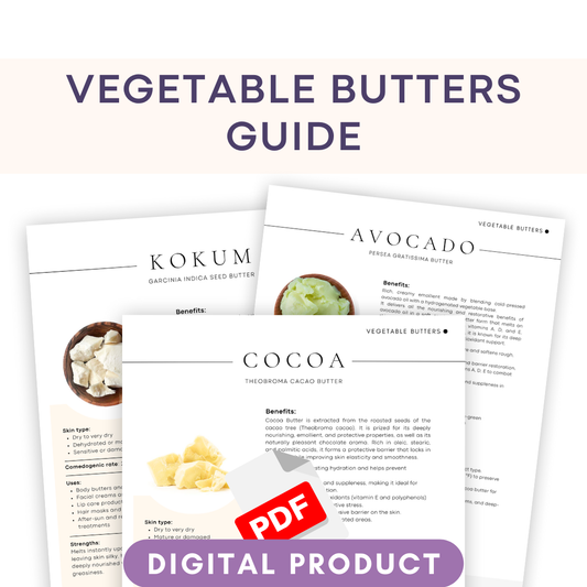 43 Cosmetic Butters Profiles – Complete Ingredient Guide for Natural Skincare Formulators
