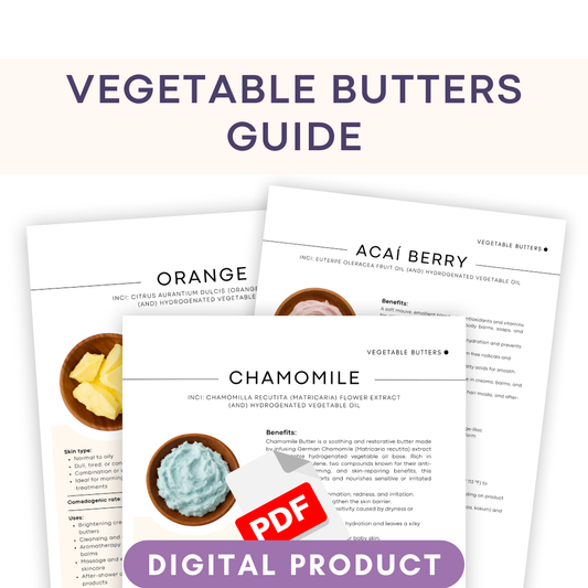 43 Cosmetic Butters Profiles – Complete Ingredient Guide for Natural Skincare Formulators