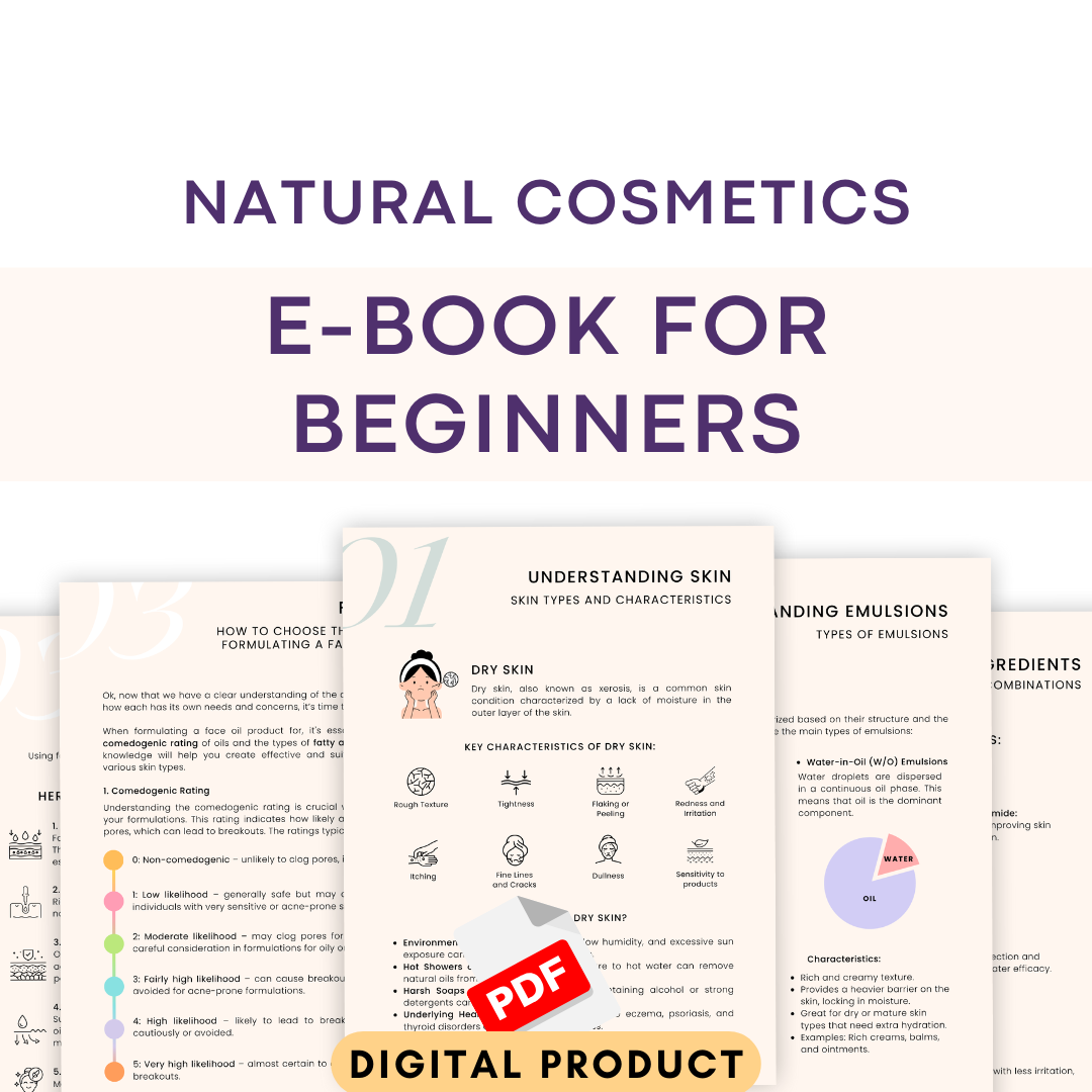 Beginner’s Guide to Natural Cosmetics Formulation | Illustrated eBook (Digital Download)