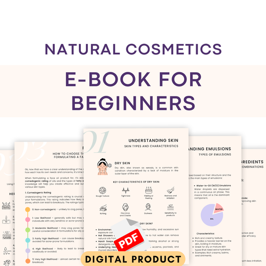 Beginner’s Guide to Natural Cosmetics Formulation | Illustrated eBook (Digital Download)