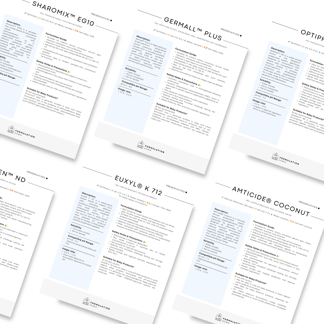 50 Cosmetic Preservatives Guide – Professional Preservative Profiles (PDF)