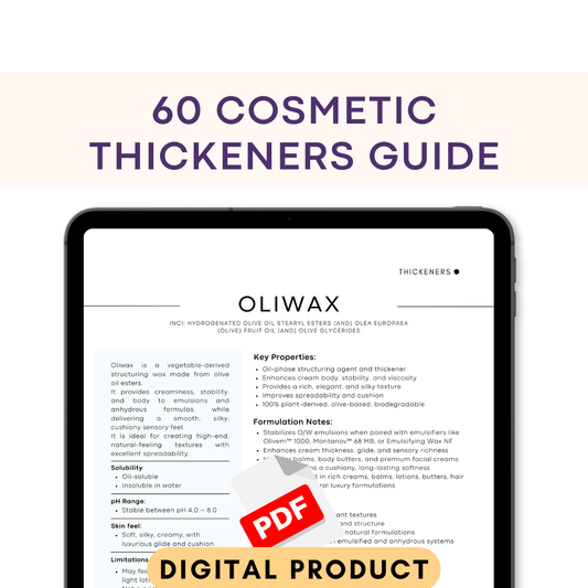 60 Cosmetic Thickeners – Complete Digital Formulation Guide (PDF)