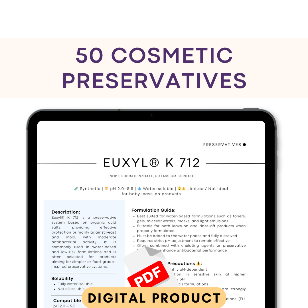 50 Cosmetic Preservatives Guide – Professional Preservative Profiles (PDF)